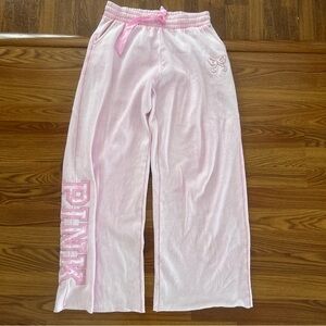 PINK Victoria's Secret Loveshackfancy wide leg sweatpants